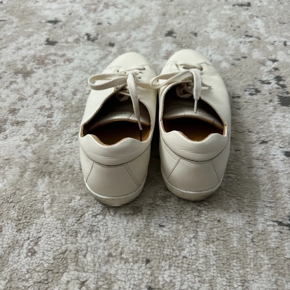 SEZANE Jack Trainers Patent Leather Comfort Sneakers Beige US 9.5